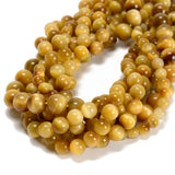 65Pcs Gold Tiger Eye 6mm Beads Natural Stone Round Gemstone Genuine Real Stone for DIY Bracelet Jewelry String Making