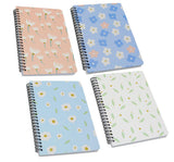 YIKANGHENG 4 Pcs A5 Size Spiral Notebook, 8.3 In x 5.9 In Thick Paper Hardcover 8mm Ruled 80 Sheets for Study Office and Notes (