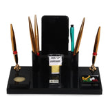 DESKDOCK Acrylic Pen Stand Desk Organizer with 2 Special Pen