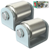 LATCH.IT 2 Pack Skid Wheels | 2Weld-On Trailer Skid Wheels | Heavy-Duty Steel Wheel Trailer Rollers | Metal Roller | Micro R