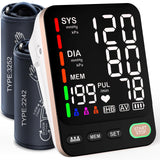 Blood Pressure Monitor, Extra Large 2 Cuffs Accurate Upper Arm Blood Pressure Machine for Home Use, 9-17''&13-21''Adjustable Blo