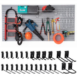 FRAYSCENT Slatwall Panels 4x8 Garage Slat Wall Storage Systems with 26 Slatwall Accessories, PVC Grey Slat Wall Paneling for R