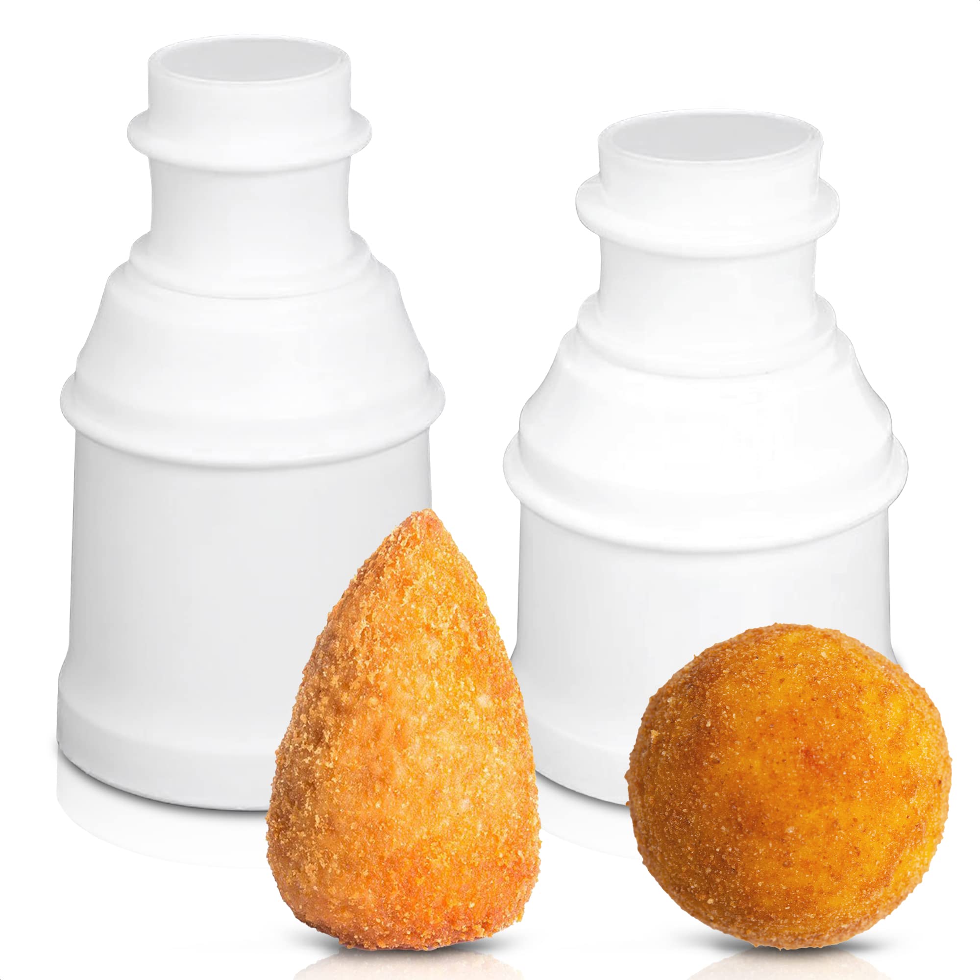 2Pcs 160 G / 5.65Oz Round And Pointed Arancini Maker Molds - Large Rice Mold Meat Balls Japanese Kitchen Gadgets Meatball Maker 