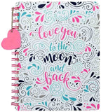 Doodle Premium Hard Bound Wiro Bound Diary With Bookmark Dangler And 100+ Stickers | B5 | 80 Gsm | 192 Ruled Pages (Head Over He