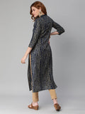 Gosriki Women'S Pure Cotton Rayon Bandhani Printed With Embroidered Straight Kurta (Rugari-Blue-Jan42-Gs_L_Blue_Large),Blue,,B0BXLS6VDQ