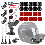 WLPREOE 34in1 Motorcycle Helmet Chin Mount Kits for GoPro Hero 10 9 8 7 Black Silver White 6 5 4 Osmo and Other Action Camera wi