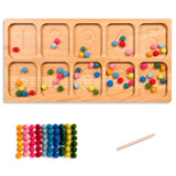 BLUE GINKGO Number Sorting Tray - Wooden Counting, Sorting and Number Tracing Toy - Montessori STEM Math Counting Toys for Presc