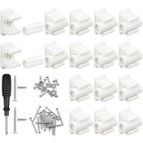 Juexica 24 Pairs False Cabinet Front Clip False Front Clips False Drawer Front Clips Sink Tip Out Snap False Front Cabinet Clips
