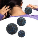 Zoomella 3 Pieces Massage Balls Compact Myofascial Balls For Foot Training Lower Back Black Blue|Sporting Goods |Exercise Balls