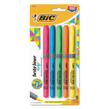BIC HILIGHTER,BRTLNR,GRP,5/ST