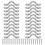 Hamineler 22Pcs M5 316 Stainless Steel Eye Straps Ceiling Wall Mount U Hook with Screws