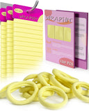 120pc Hair Ties No Damage Snag Free for Thick Hair, Seamless No Pull Elastic Ponytail Holders for Women Girls(Yellow)