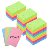 FNANJWQ 20Pcs Kitchen Sponges, Natural Compressed Cellulose Sponges