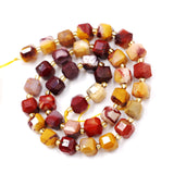 Malahill Wholesale Natural Faceted Stone Beads for Jewelry Making Sold per Bag 5 Strands Inside Cube mookaite 6mm