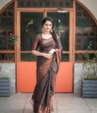 Shiv Textiles Womens Banarasi Silk Saree (Zm01 Maroon)