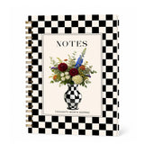 MVLJG Black and White Checkered Floral Notebook for Notes Taking 5.5x8.3