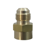 Fuel or Gas Line Brass Fitting, Connector Coupling 3/8 Male Flare x Female NPT MADOL [46F0606]