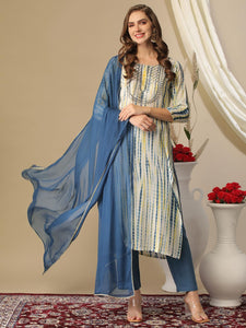 Gosriki Women'S Rayon Blend Straight Printed Kurta With Pant & Dupatta (Tiedye Light Blue-Gs_Xxl_Light Blue_Xx-Large),Light Blue,2,B0D3BYV2HR