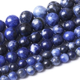 32PCS 12MM Natural Bule Sodalite Stone Beads Energy Healing Beads for DIY Jewelry Bracelet Necklace Making for Jewelry Making15I