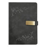 Brown Cloud Black Velvet Finish Self Design Leather Cover Notebook/Diary Ruled For Personal/Corporate Gift(Nb Blk Vlvt F 08)(1 D