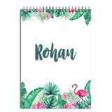Moms Charm Custom Cover Drawing Book/Sketch File Any name/design Flamingo Personalize with Name 100 GSM Paper 7.5 * 1