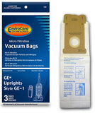 EnviroCare Replacement Micro Filtration Vacuum Bags for GE Uprights Style GE-1 3 Pack