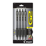 Pilot, G2 Premium Gel Roller Pens, Bold Point 1 mm, Pack of 4, Black