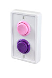 ELLASSAY Arcade Light Switch Plate Cover, Single Switch (Pink/Purple), 1-Gang Standard Size Rocker Wall Plate, Game Room Decorat