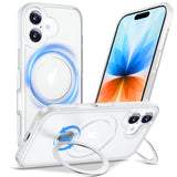 Anqrp 360 All-in-ONE Stand Case for iPhone 17 Case with Rotatable Magnetic Kickstand Ring Holder, Compatible with Mag-Safe, MIL-
