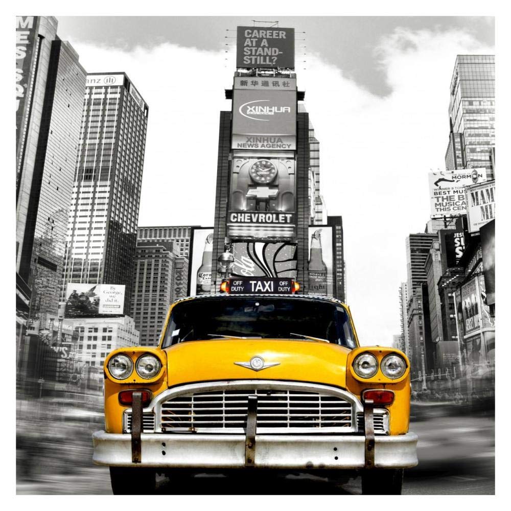 Vintage Taxi In Times Square, Nyc (Detail)-Paper Art-32,,X32,,
