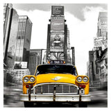 Vintage Taxi In Times Square, Nyc (Detail)-Paper Art-32,,X32,,