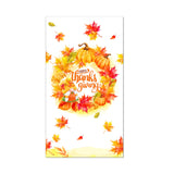 Thanksgiving Pumpkin Disposable Paper Napkins with Pumpkin Maple Leaf & Thankful Design, Thankful Hand Paper Towels for Thanksgi