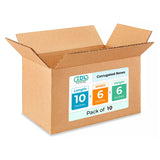 Medium Moving & Shipping Boxes 10x6x6 inches (10-Pack) - Extra Strength 200 lb vs Regular - Corrugated Packing Boxes for Deliver