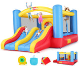 Whubefy Bounce House for Kids 3-10, 12.6FTx9FT Inflatable Bounce House with Blower for Big Kids 3-6 with Double Slide Obstacle, 