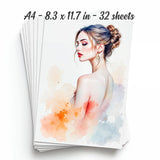 32 Sheets Watercolor Paper Pad - A4 8.3x11.7 - Water Color Paper 140lb/300gsm - 100% Cotton Pulp - Art Supplies for Kids & Adult