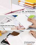 Dynta Hardcover Journal Notebooks, 10 Packs A5 Lined Journals Bulk for Writing 200 Pages/100Sheets, 8.4 x 5.8 inch, 10 Colors Cl