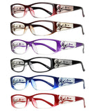 EYEBOGO Kaylee Fashion Reading Glasses for Women, Women's Ladies Classy Comfortable Readers (6-Pack, 1.50)