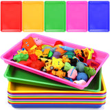 Maitys 15 Pack Plastic Art Trays 12 x 16 Inch Activity Crafts Trays Sensory Tray DIY Projects, Painting, Beads, Jewelry Office H