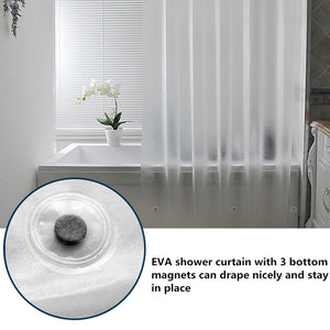 AooHome Frosted Shower Curtain Liner 8G Eva Extra Long Shower Curtain 72x78 Inch with Heavy Duty 5 Bottom Magnets, Thick Shower