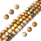 100pcs 8mm Yellow Crazy Lace Agate Agate Beads Natural Gemstone Beads Round Loose Beads for Jewelry Making