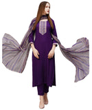 Gosriki Women'S Cotton Blend Straight Solid Kurta With Pant & Dupatta (Saru-Begni-Gs_Xl_Blue_X-Large),Blue,,B0CD7S3F4T