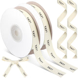 Wavwavw 20 Yards Yay Cotton Ribbon, Natural 5/8 Inch 100% Cotton Herringbone Twill Ribbon for Crafts Gift Wrapping Birthday Deco