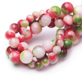 Chicager Natural Stone Beads for Jewelry Making,6mm Watermelon Tourmaline Polished Smooth Round Gemstone Beads for Bracelet Neck