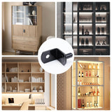 Risbay 40PCS Black 0.2 Stainless Steel Cabinet Shelf Pegs Support Cabinet Shelf Pins L Shape Furniture Replacement Peg with Ca