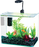 PENN-PLAX Water-World Radius Desktop Nano Aquarium Kit - Includes LED Light, Internal Filter, and Mat - Perfect for Shrimp and S