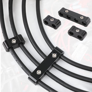 12pc Engine Spark Plug Wire Separator Divider & 8pc Spark Plug Wire Boots Protector Heat Sheild Sleeve 8mm 9mm 10mm Spark Plug W