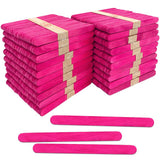 CraftySticks- 1000 Pack 4.5 Inch Bright Pink Popsicle Sticks, Wood Craft Sticks for Crafts, Learning and STEM Basics