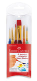 FaberCastell 6Ct Triangular Handle Paint Brush Set