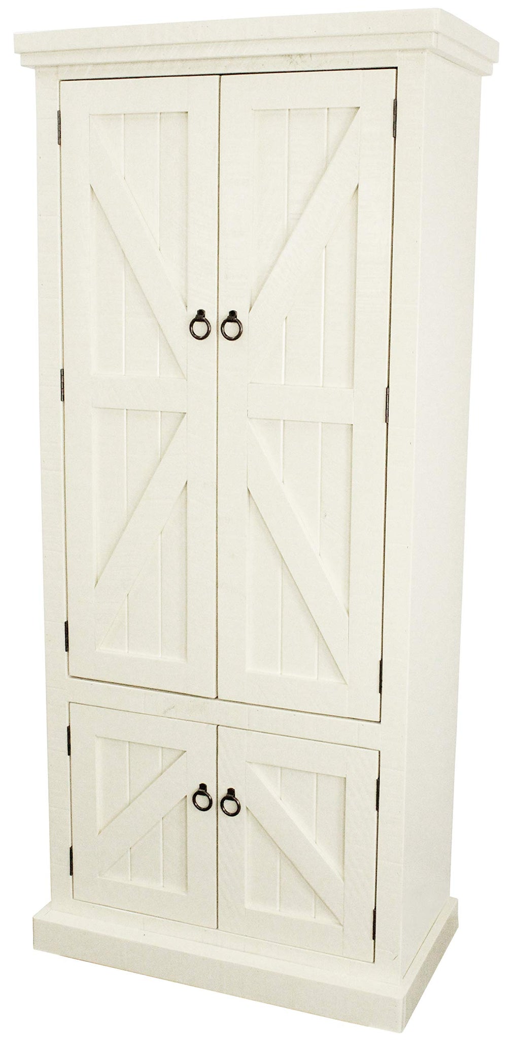 American Heartland Mfg. Rustic Double Door Pantry, Soft White
