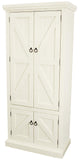 American Heartland Mfg. Rustic Double Door Pantry, Soft White